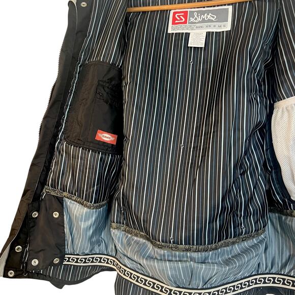 SIMS Women's Size Large Ski Snowboard Hooded Jacket Winter Coat Black Outerwear - Picture 7 of 15